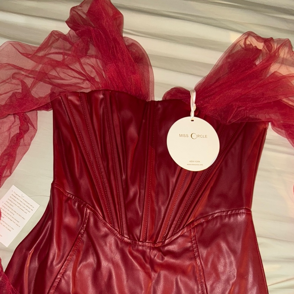 Red Mini Dress - Picture 4 of 8